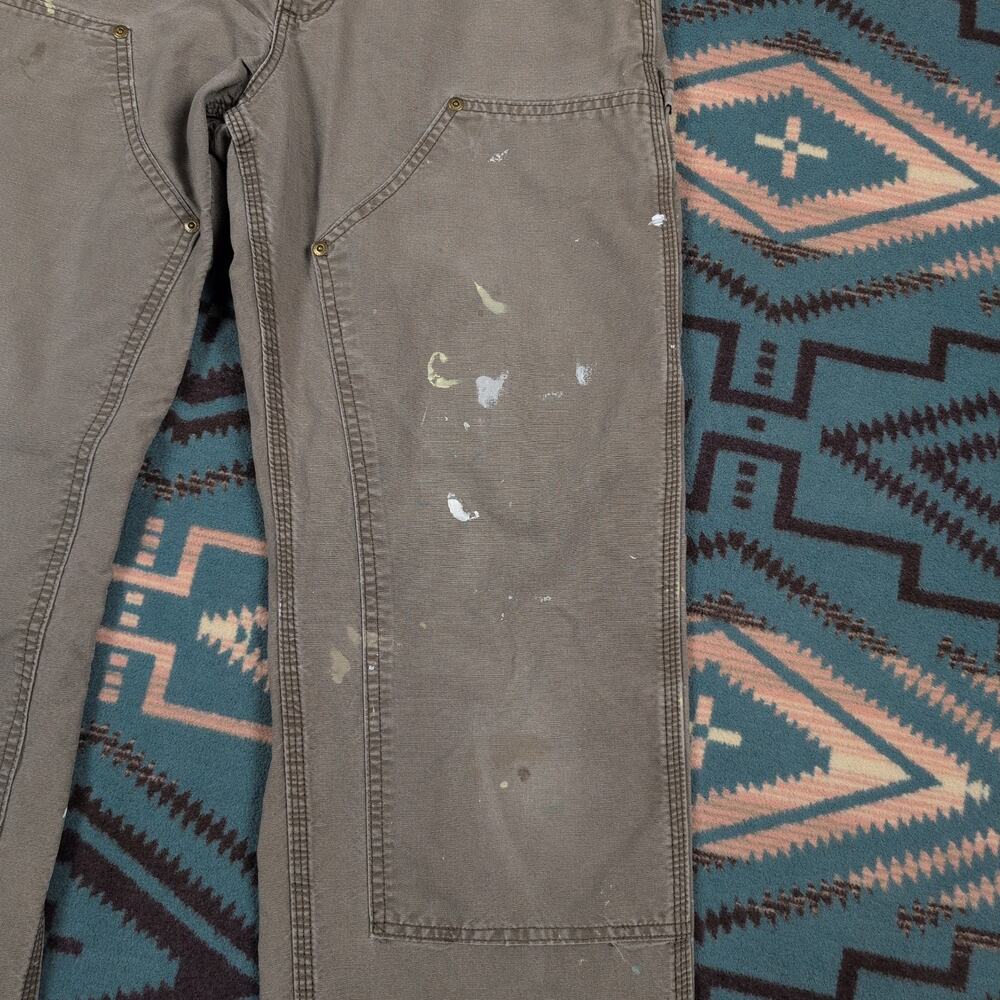 Vintage Carhartt Double Knee Pants Dungaree Fit 30x29 B195 LBR Distressed Paint - Picture 6 of 16